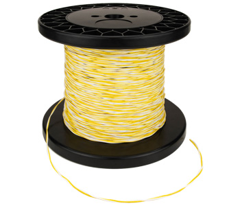 Mundorf SGW215WH/YE Fil de câblage argent / or PTFE 2x1.77mm² blanc / jaune