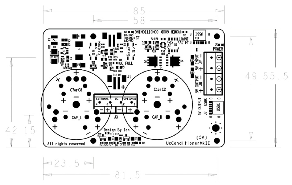 Ian Canada UcConditioner MKII Conditionneur de Signaux à Supercondensateurs 5V