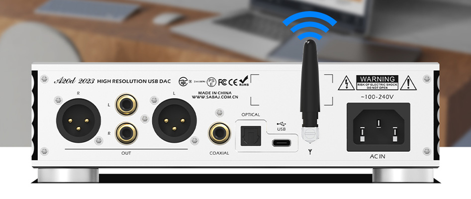 SABAJ A20D 2023 DAC AK4499EX Amplificateur Casque TPA6120A2 XMOS XU316 Bluetooth 5.0 32bit 768kHz DSD512 MQA