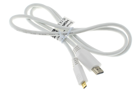 Raspberry Pi Câble HDMI vers Micro HDMI High Speed Ethernet 4K 1m Blanc