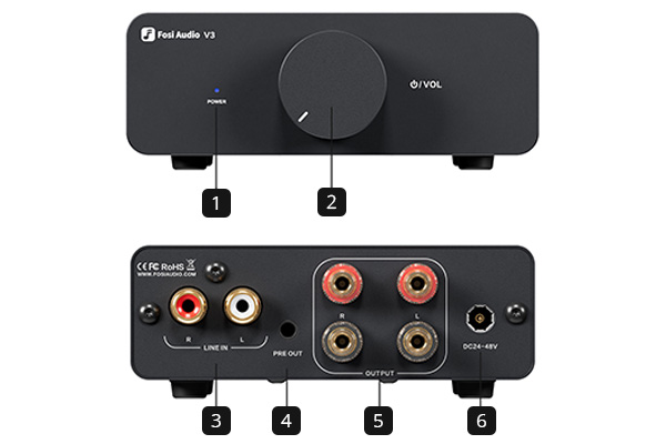 Amplificatore Stereo Fosi Audio V3 300W In Classe D