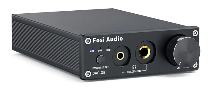 Fosi Audio DAC-Q5 DAC ES9018K2M Amplificateur Casque TPA6120 24bit 192kHz