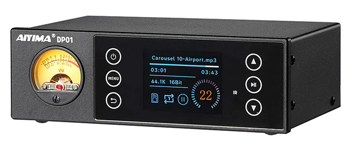 AIYIMA DP01 Lecteur de Fichiers USB 3.0 Carte SD 32 Bit 384kHz DSD256 DTS