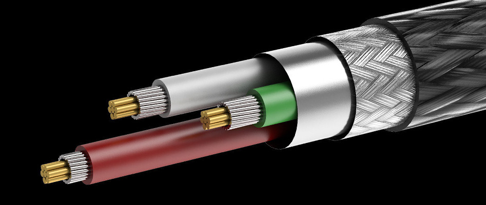 FIIO LD LT1 Câble Lightning vers USB-B Mâle Cuivre Monocristallin Double Blindage Plaqué Or 0.5m