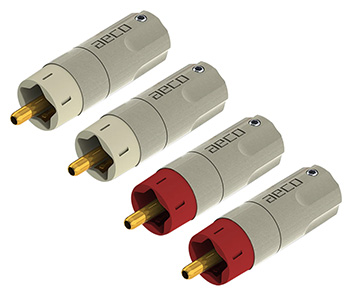 AECO ARP-4045G RCA Connectors Tellurium Copper Gold Plated Ø10mm (Set x4)