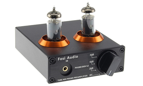 FOSI AUDIO BOX X2 Préamplificateur Phono MM à Tubes 6A2 Stéréo Noir