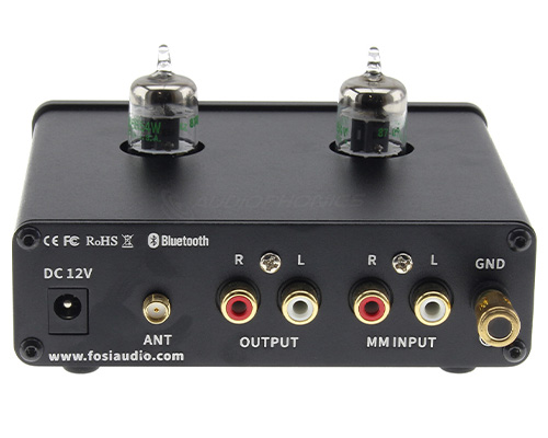 FOSI AUDIO BOX X3 Préamplificateur Phono MM à Tubes GE5654 Stéréo Bluetooth 5.0 Noir