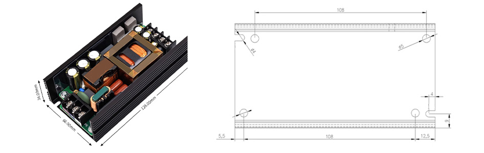 MP-H250S48 Module d'Alimentation à Découpage SMPS 250W 48V 5A PFC