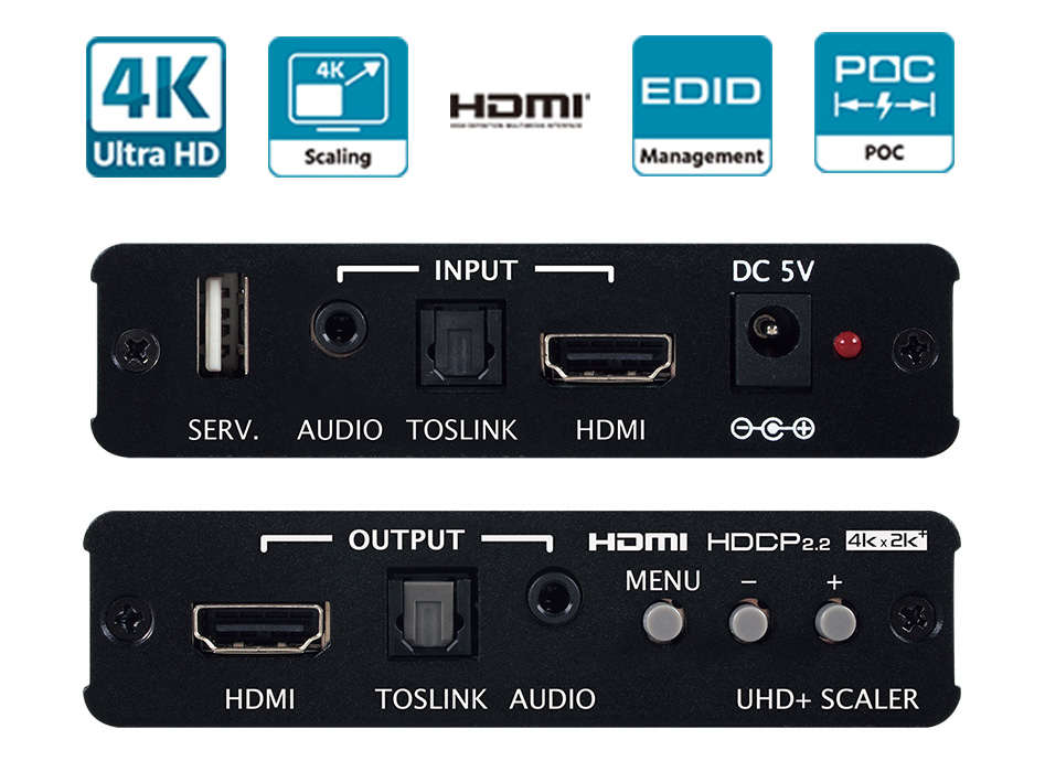 CYP CP-259UHD Scaler HDMI / Optique / Jack 3.5mm vers Jack 3.5mm / Optique / HDMI UHD 4K@60Hz