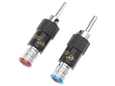 Banana Plugs Rhodium-Plated Lockable Ø9mm (The pair)