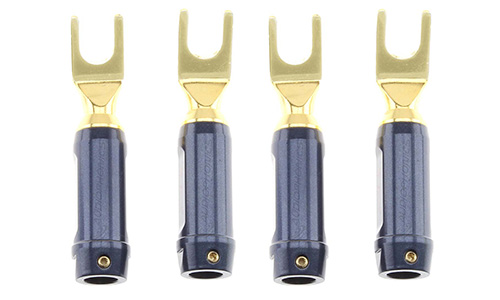 XANGSANE XS-008 Fourches Cuivre Pur Plaqué Or 24k Ø8mm (Set x4)