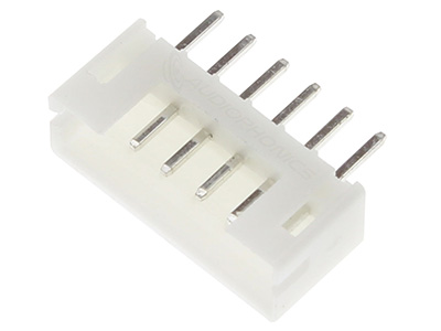 Connecteur Embase PH 2.0mm Mâle 6 Voies Blanc (Unité)