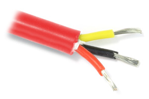 Câble Triple Conducteur Silicone 0.75mm² rouge
