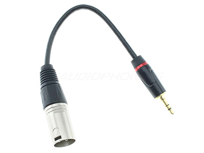 E1DA Câble Adaptateur XLR Mâle 3 Pins vers Jack 3.5mm Mâle Plaqué Or 15cm