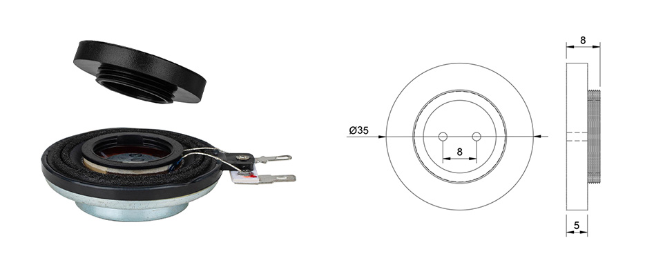 Dayton Audio EX2HMP-5 IMS™ Mounting Discs for Exciter (Set x5)