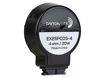 Dayton Audio EX25PCDS-4 IMS™ Haut- Parleur Vibreur Exciter 20W 4 Ohm Ø25mm