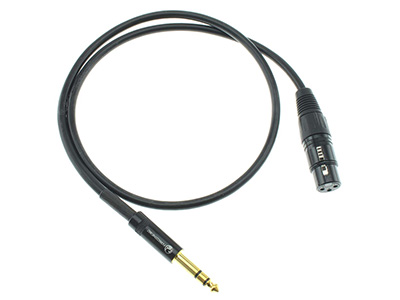 Câble de Modulation Symétrique Jack 6.35mm TRS Mâle vers XLR 3 Pôles Femelle Cuivre OFC 75cm (La paire)