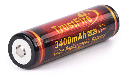 Trustfire Accumulateur Lithium-Ion 18650 3.7V 3400mAh Rechargeable