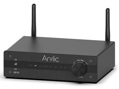 Arylic BP50 Préamplificateur DAC ES9023P Bluetooth 5.2 aptX HD aptX Adaptive 24bit 192kHz