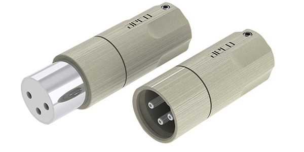 AECO AMI-1060S 3-Pole XLR Male and Female Connector Silver-Plated Tellurium Copper Ø12mm (Pair)