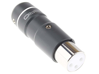 ETI BRIO Connecteur XLR Femelle 3 Pôles Cuivre Tellurium Plaqué Rhodium Ø12mm Blanc (Unité)