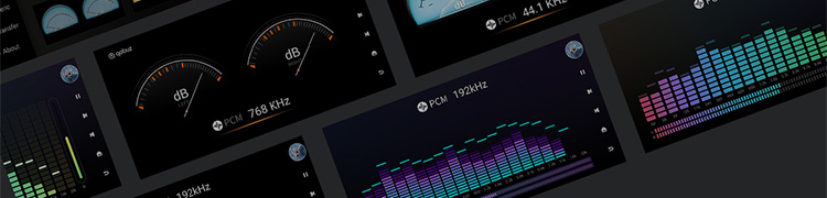 Eversolo DMP-A8: vumeter and audio spectrum display