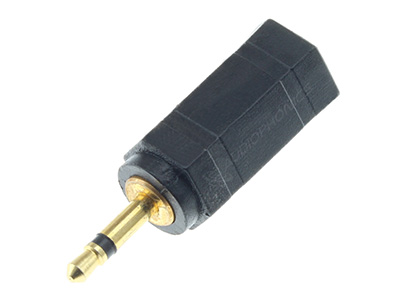 Adaptateur Jack 2.5mm Mâle Mono vers Jack 3.5mm Femelle Mono Plaqué Or