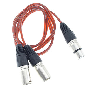 Adaptateur 2x XLR M&acirc;le 3 P&ocirc;les vers 1x XLR Femelle 3 P&ocirc;les 1m