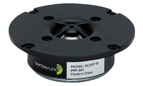 DAYTON AUDIO DC25T-8 Haut-Parleur Tweeter 50W 8 Ohm 93dB 3000Hz - 20kHz Ø10cm