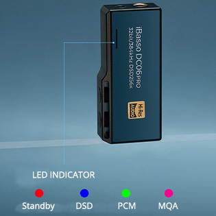 IBASSO DC06PRO DAC / Amplificateur Casque Portable 2x ES9219C 32bit 384kHz DSD256 MQA 16x