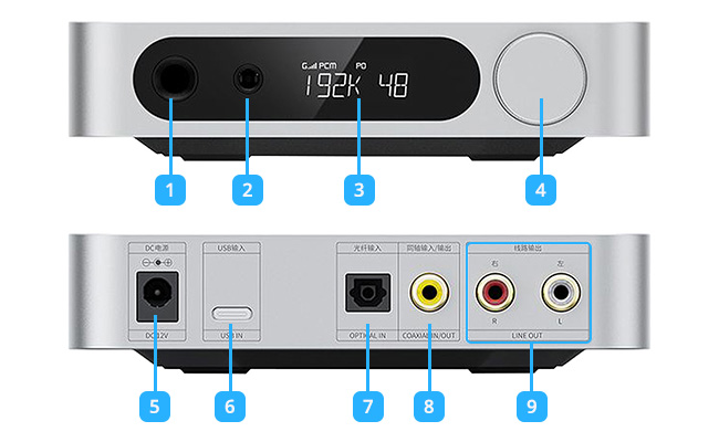 FIIO K11 DAC CS43198 Amplificateur Casque 32bits 384kHz DSD256 Argent