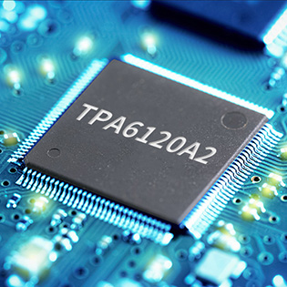 Photo of TI TPA6120A2 chip