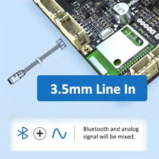 Photo du connecteur PCB pour port AUX jack 3.5mm du Wondom JAB3+ AA-JA32474