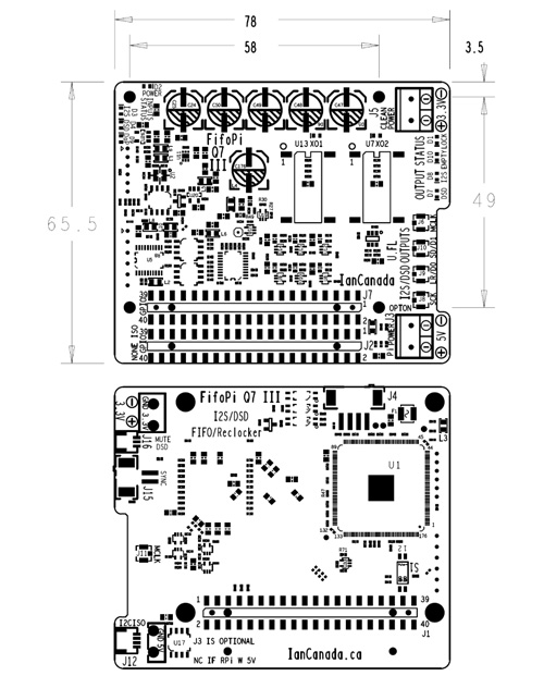 Ian Canada FifoPi Q7 II : Sch&eacute;ma des dimensions
