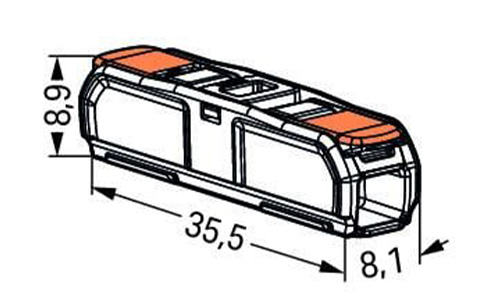 Photo des dimensions du WAGO 221-2411