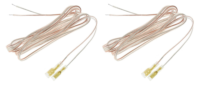 Câbles pour petits haut-parleurs cosses vers fils nus cuivre étamé 1.45m (set x4)