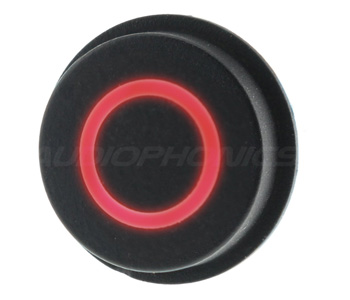 Bouton poussoir avec cercle lumineux rouge