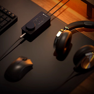Photo of Fosi Audio SK02 with headphones