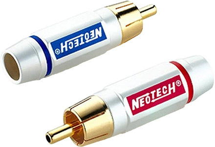 NEOTECH DG-203 II Connecteurs RCA Pin central Cuivre OFC Traitement Cryo Ø7.5mm (Set x4)