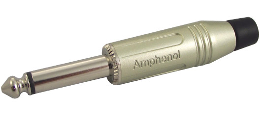 AMPHENOL ACPM-GN Connecteur Jack 6.35mm Mono Mâle Ø7mm: vue de face