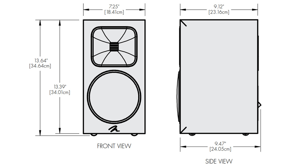 Martin Logan Motion Foundation B1: Dimension diagram