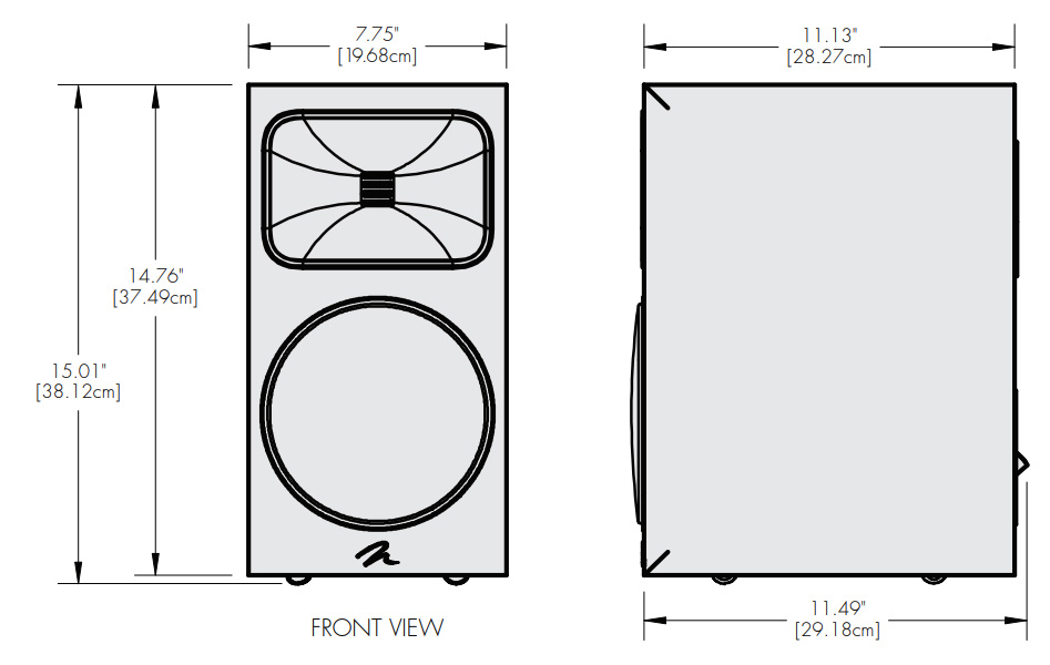 Martin Logan Motion Foundation B2: Dimension diagram