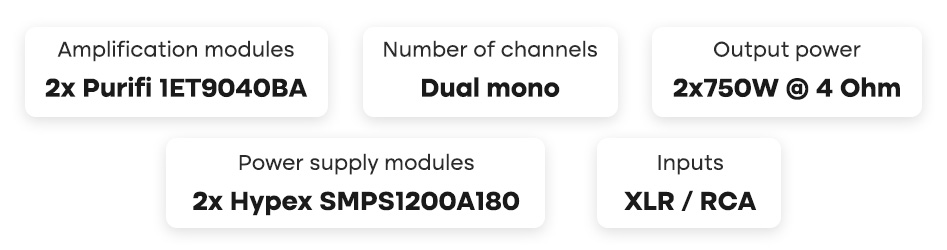 Audiophonics HPA-DM750ET : Key features