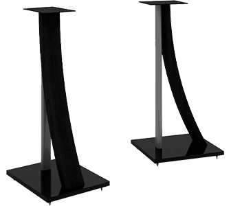 DE CONTI LEGNO N60 Speaker stands Black (Pair): Front view