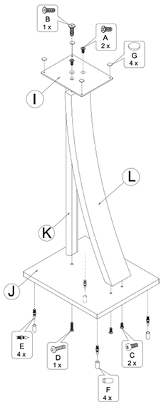 DE CONTI LEGNO N60 Speaker stands Black (Pair):