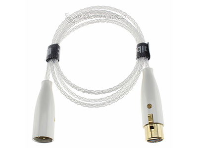 Photo du câble de modulation XLR KAIBOER en argent pure