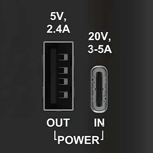 Port d'alimentation et de charge USB du BERRYBAK HEV250