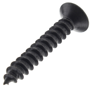 Hexagon Socket Countersunk Head Wood Screws M4x25mm Steel Black : Front view