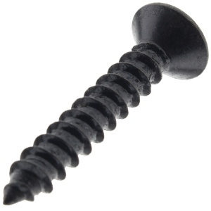 Hexagon Socket Countersunk Head Wood Screws M5x25mm Steel Black : Front view