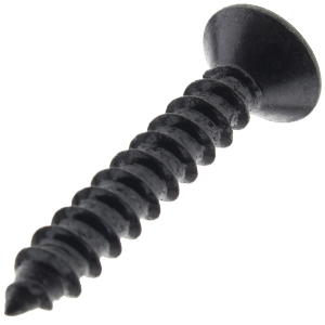 BTR Countersunk Head Wood Screws M6x20mm Steel Black : Front view